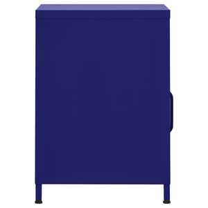 Nachttische 2 Stk. Marineblau 35x35x51 cm Stahl