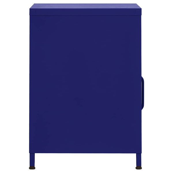 Nachttische 2 Stk. Marineblau 35x35x51 cm Stahl