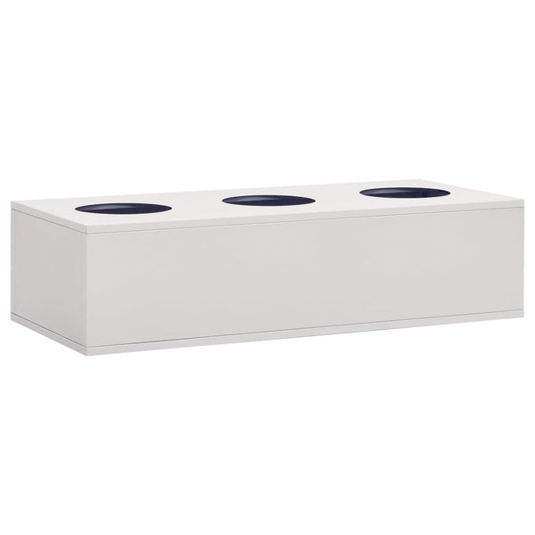 Büroschrank mit Pflanzkasten Hellgrau 90x40x128 cm Stahl