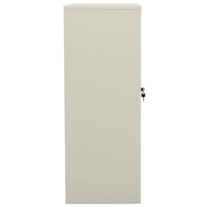 Büroschrank mit Pflanzkasten Hellgrau 90x40x128 cm Stahl