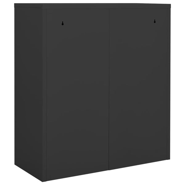Büroschrank mit Pflanzkasten Anthrazit 90x40x125 cm Stahl