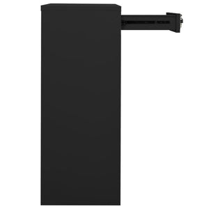 Büroschrank mit Pflanzkasten Anthrazit 90x40x125 cm Stahl