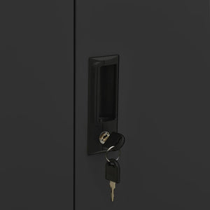 Büroschrank mit Pflanzkasten Anthrazit 90x40x125 cm Stahl