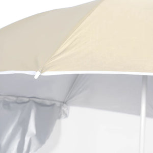 Strandschirm Sandfarbe mit Seitenteilen 215 cm