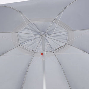 Strandschirm Sandfarbe mit Seitenteilen 215 cm