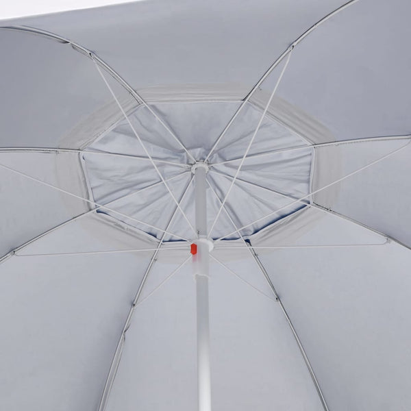 Blauer Strandschirm mit Seitenteilen 215 cm