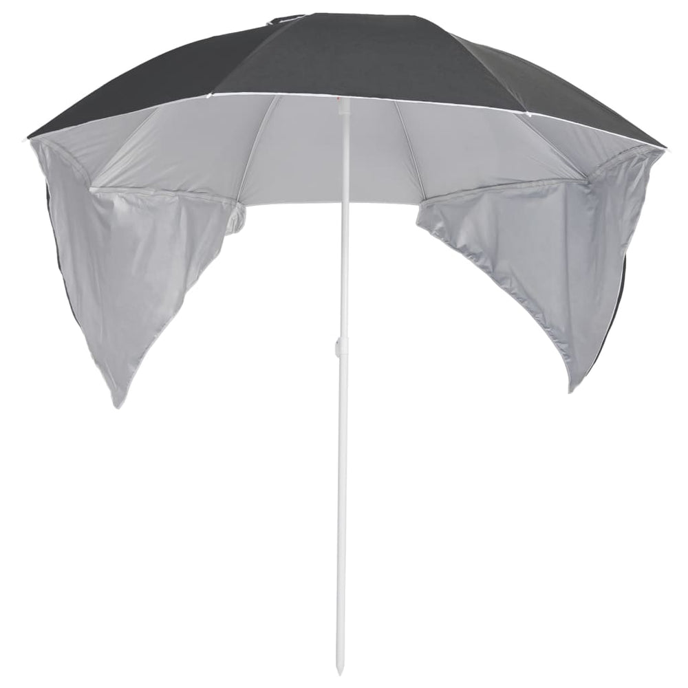 Anthrazit Strandschirm mit Seitenteilen 215 cm