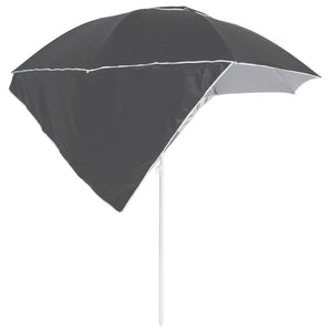 Anthrazit Strandschirm mit Seitenteilen 215 cm