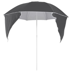 Anthrazit Strandschirm mit Seitenteilen 215 cm