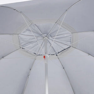 Anthrazit Strandschirm mit Seitenteilen 215 cm