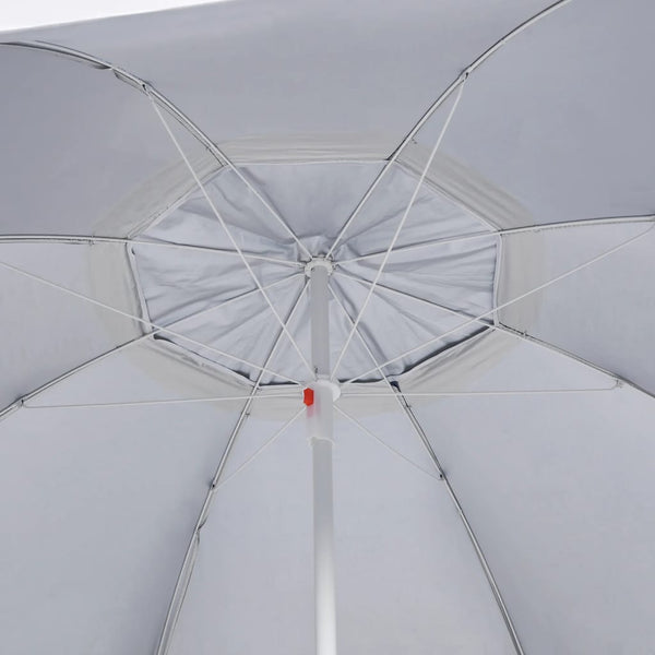 Anthrazit Strandschirm mit Seitenteilen 215 cm