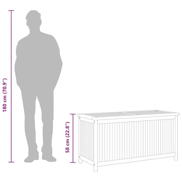 Gartenbox 114x50x58 cm Massivholz Teak