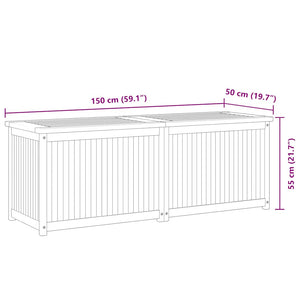 Gartenbox 150x50x55 cm Massivholz Teak
