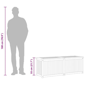 Gartenbox 150x50x55 cm Massivholz Teak
