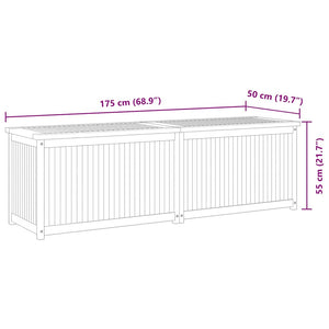 Gartenbox 175x50x55 cm Massivholz Teak