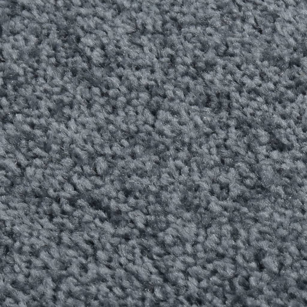 Anthrazit Kurzflor Teppich 160x230 cm