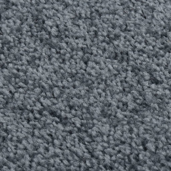 Anthrazit Kurzflor Teppich 160x230 cm