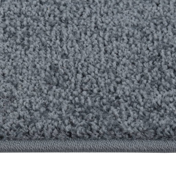 Anthrazit Kurzflor Teppich 160x230 cm