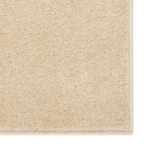 Beiger Kurzflor Teppich 160x230 cm