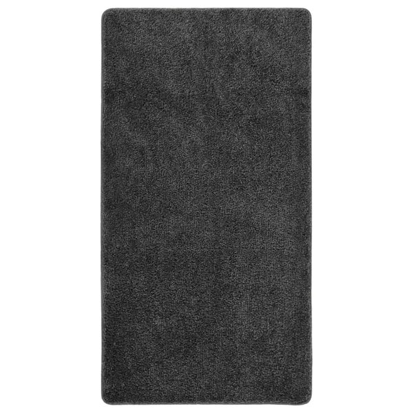 Dunkelgrauer Shaggy Teppich 80x150 cm