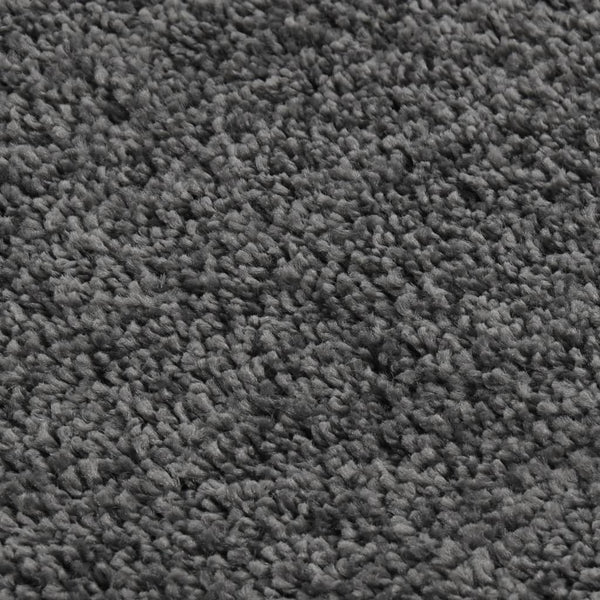 Dunkelgrauer Shaggy Teppich 140x200 cm