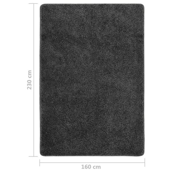 Dunkelgrauer Shaggy Teppich 160x230 cm