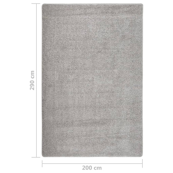 Shaggy Teppich Hellgrau 200x290 cm