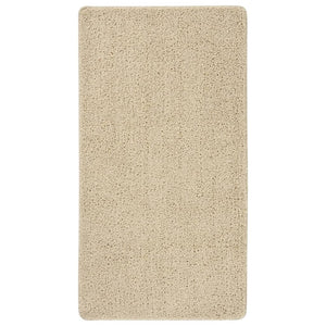 Creme Shaggy Teppich 80x150 cm
