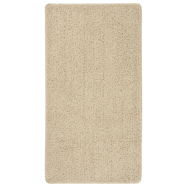 Creme Shaggy Teppich 80x150 cm