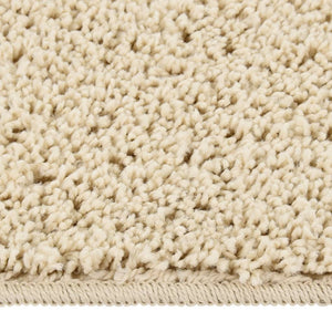 Creme Shaggy Teppich 80x150 cm