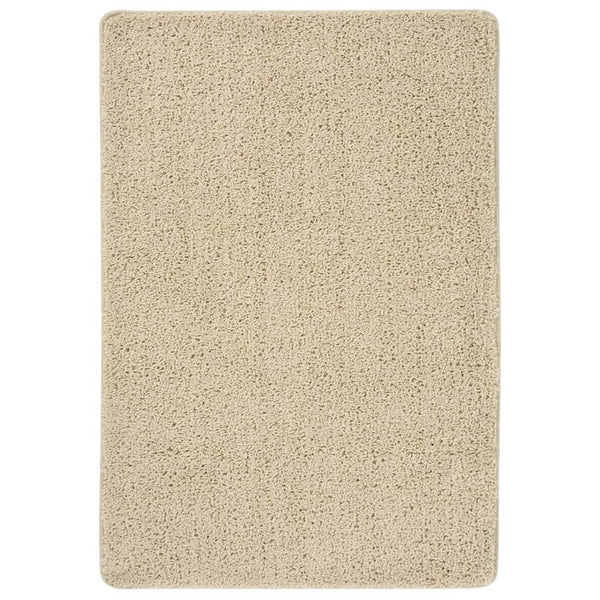 Creme Shaggy Teppich 120x170 cm Rutschfest