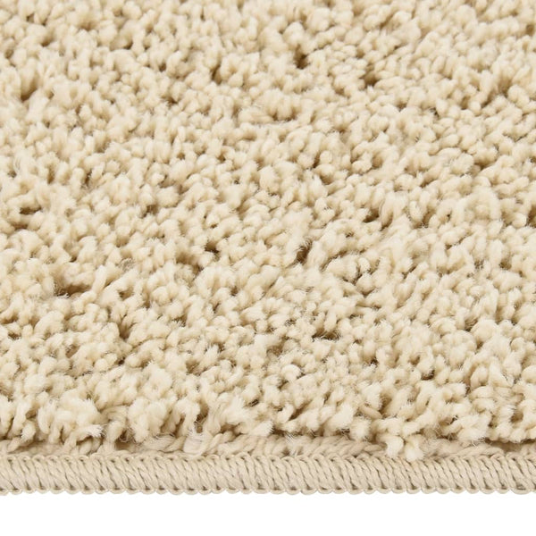 Creme Shaggy Teppich 120x170 cm Rutschfest
