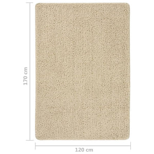 Creme Shaggy Teppich 120x170 cm Rutschfest