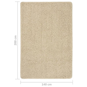 Shaggy Teppich Creme 140x200 cm