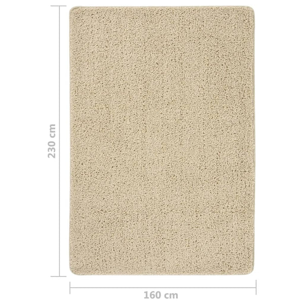Creme Shaggy Teppich 160x230 cm