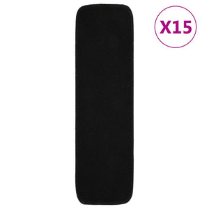 Antirutsch Stufenmatten Schwarz 75x20cm, 15er Set