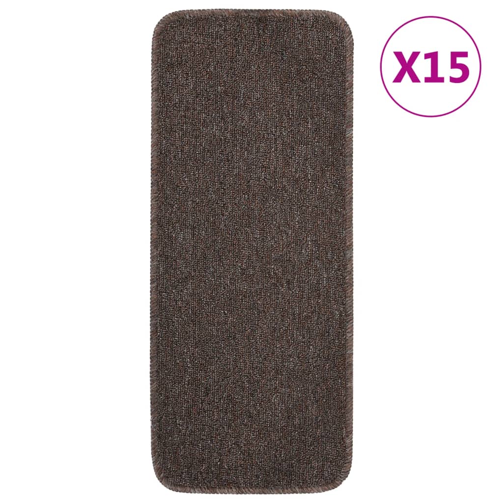 Antirutsch Stufenmatten Braun 60x25cm, 15er Set