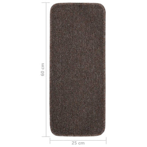 Antirutsch Stufenmatten Braun 60x25cm, 15er Set