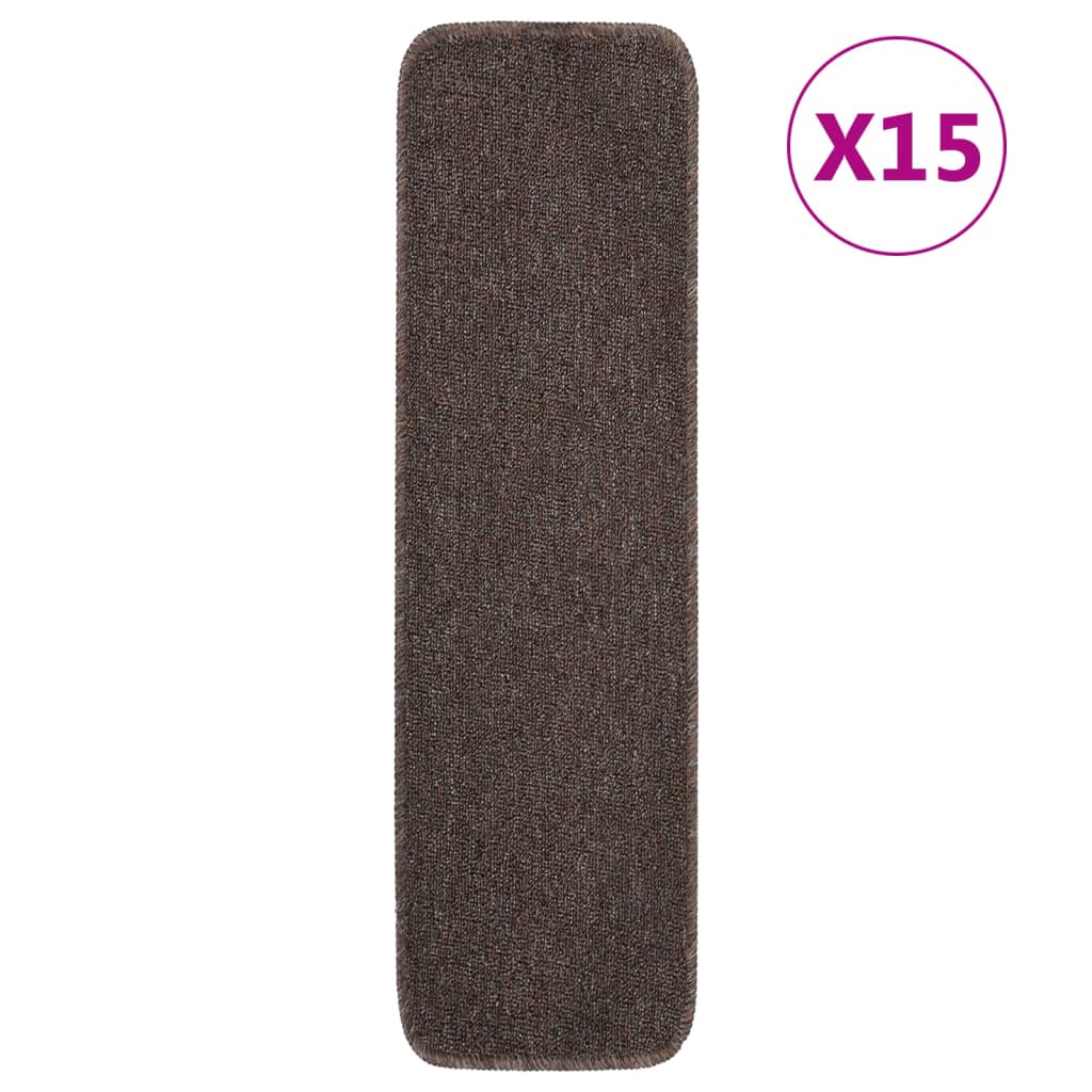 Antirutsch Stufenmatten Braun 75x20cm, 15er Set