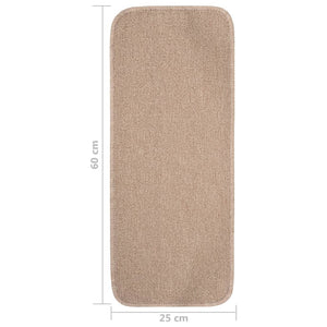 Antirutsch Stufenmatten Beige 60x25cm, 15er Set