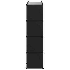 Regalsystem mit 12 Würfeln, Schwarz