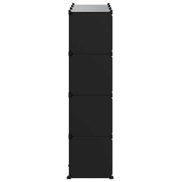 Regalsystem mit 12 Würfeln, Schwarz