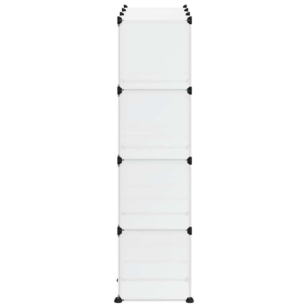 vidaXL Étagère de rangement modulaire à 12 casiers, Transparent, PP