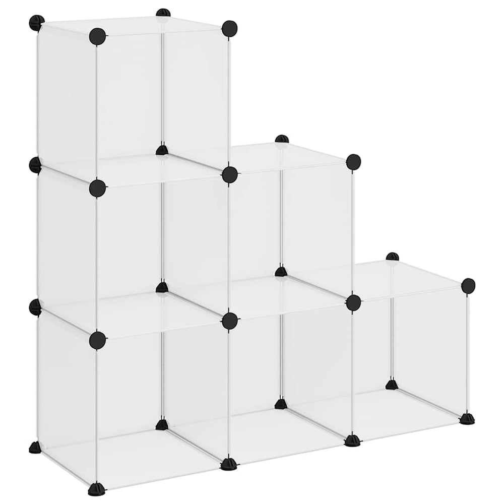 Regalsystem mit 6 Würfeln Transparent