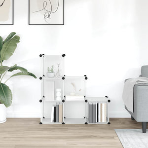 Regalsystem mit 6 Würfeln Transparent