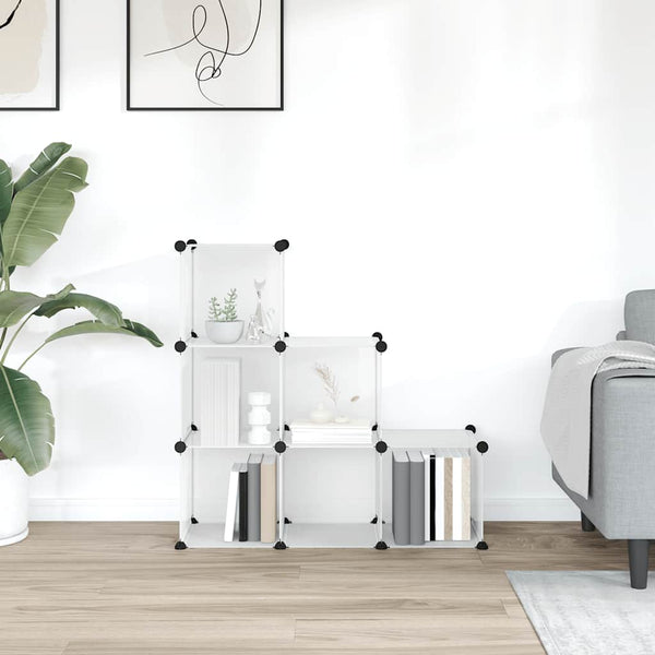 Regalsystem mit 6 Würfeln Transparent
