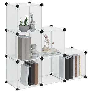 Regalsystem mit 6 Würfeln Transparent