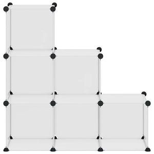Regalsystem mit 6 Würfeln Transparent