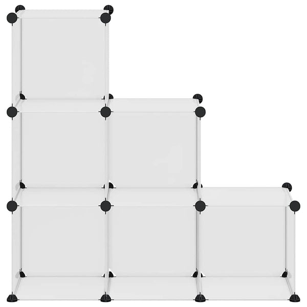 Regalsystem mit 6 Würfeln Transparent