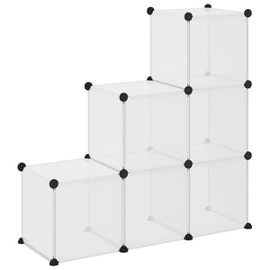 Regalsystem mit 6 Würfeln Transparent